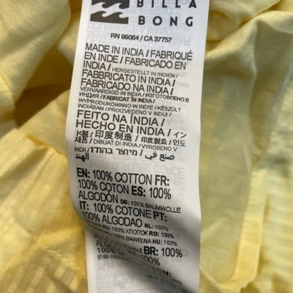 Billabong Sun Valley Romper Yellow Medium NWT - Picture 7 of 9